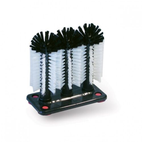 Triple Glass Brush With Suction Cups