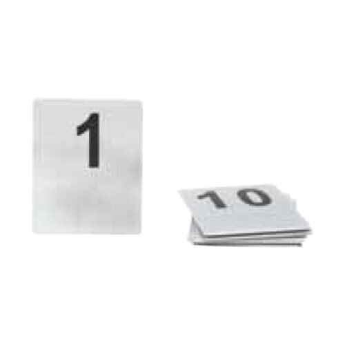 Flat Table Number - Stainless Steel