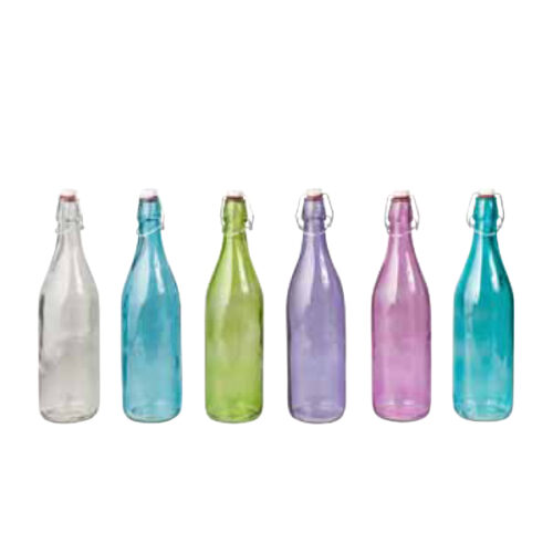 Glass Water Bottle - Round