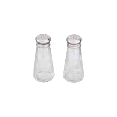 Salt & Pepper Shaker - Giant - Stainless Steel Top / Glass Body