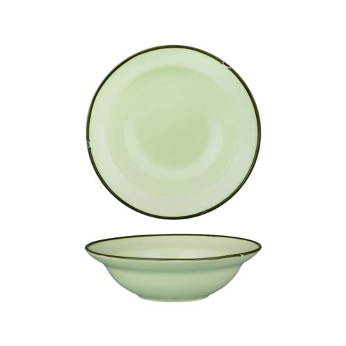 Luzerne TinTin Green / Green Round Deep Plate / Bowl