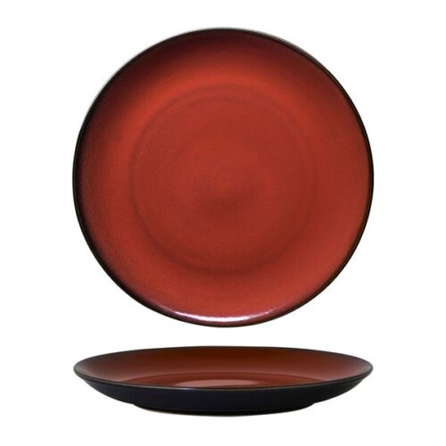 Luzerne Rustic Crimson Round Coupe Plate