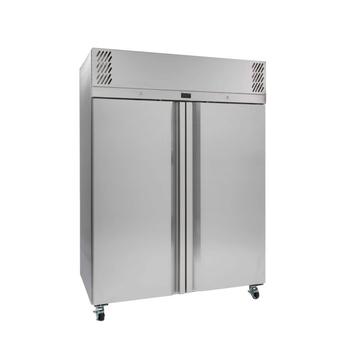 Two Door 2/1 Gn Stainless Steel Upright Freezer - 1271 litre