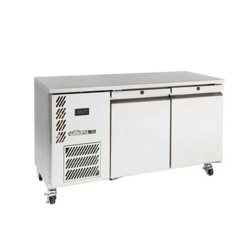 Two Door Stainless Steel Under Counter Storage Refrigerator - 350 litre