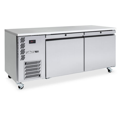 Two Door Stainless Steel Under Counter Storage Freezer - 610 litre