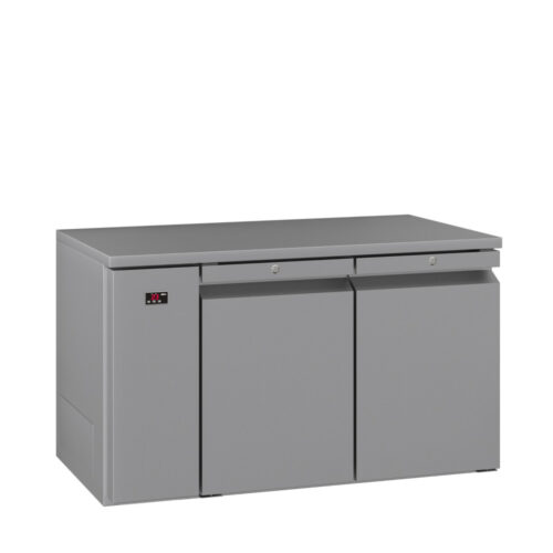 Two Door Stainless Steel Remote Under Counter Storage Refrigerator - 350 litre