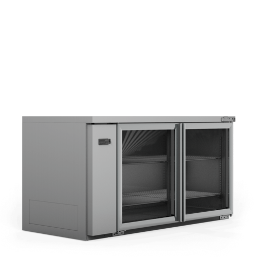 Two Door Stainless Steel Remote Back Bar Counter Display Refrigerator - 360 litre