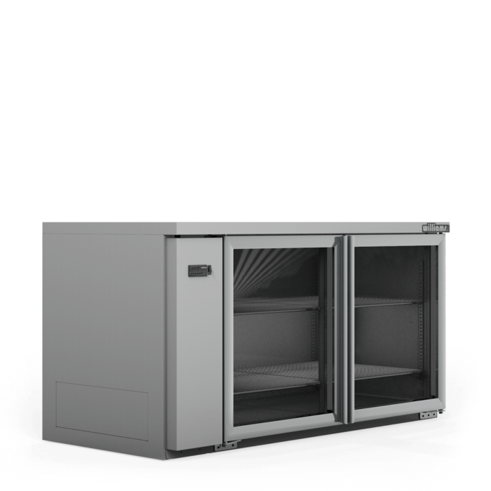 Two Door Stainless Steel Remote Back Bar Counter Display Refrigerator - 360 litre