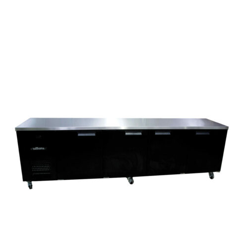 Four Door Black Colorbond Under Counter Solid Door Refrigerator - 760 litre