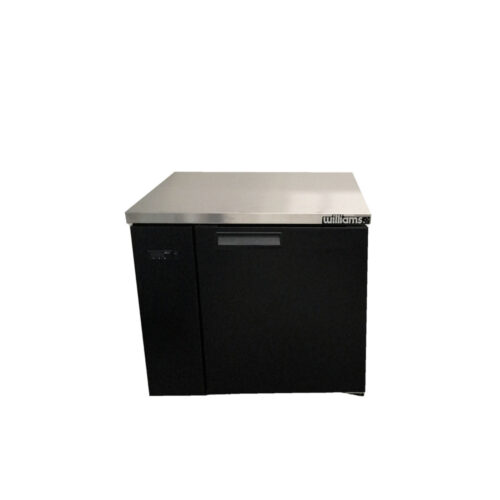 One Door Black Colorbond Remote Back Bar Counter Solid Door Refrigerator - 180 litre