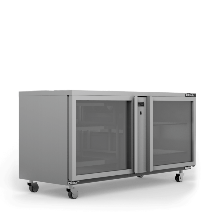 Two Door Remote Glass Chiller With Two Shelves - 8 Baskets