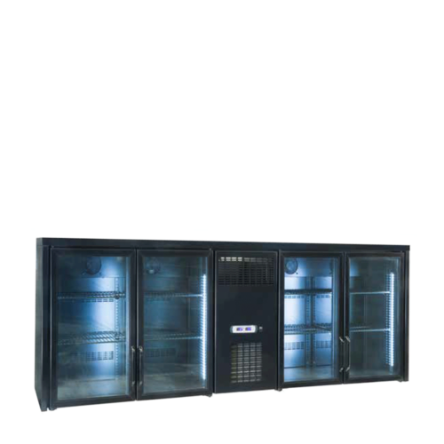 Four Door Dual Temperature Bottle Cooler Wall Refrigerator - 475 Litre