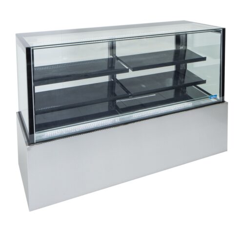 Two Tier (Plus Base) Free Standing Refrigerated Cake Display