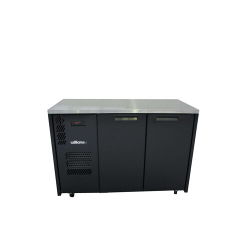 Two Door Black Colorbond Under Counter Solid Refrigerator - 420 litre