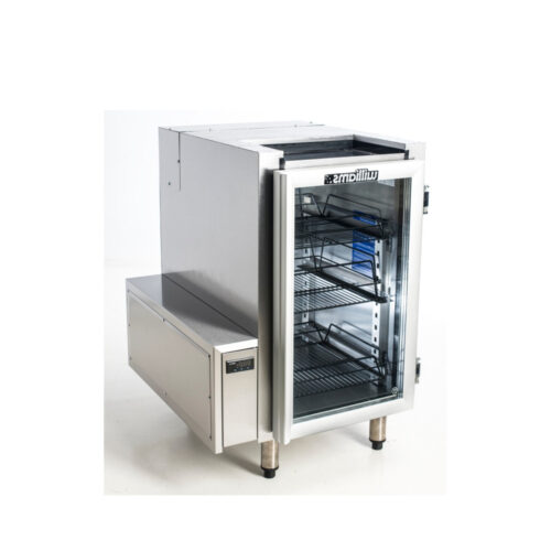 One Door Remote Glass Chiller Slimline with two shelves and right hand services