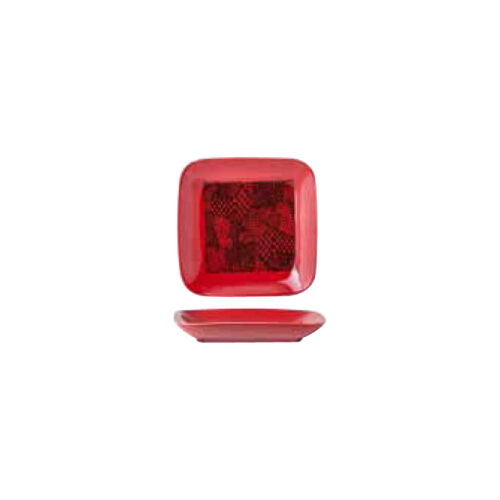 Square Plate Tokyo Red