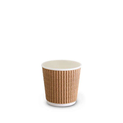 Natural Brown Triple Wall Corrugated Hot Cups