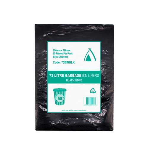 Black HDPE Bin Liners