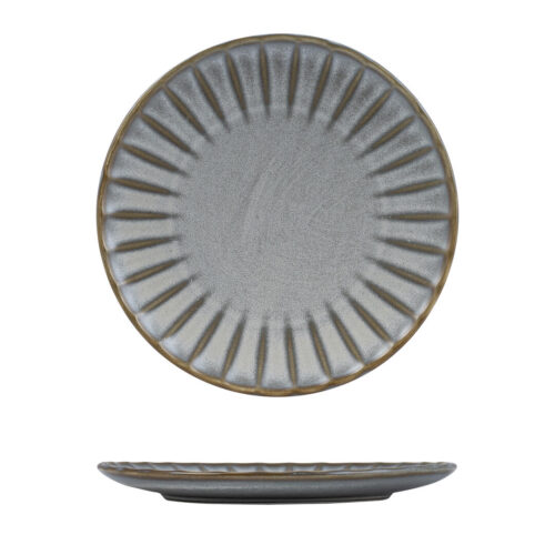 Moda Porcelain - Chic Scalloped Round Plate