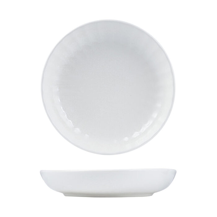 Moda Porcelain - Snow Scalloped Share Bowl