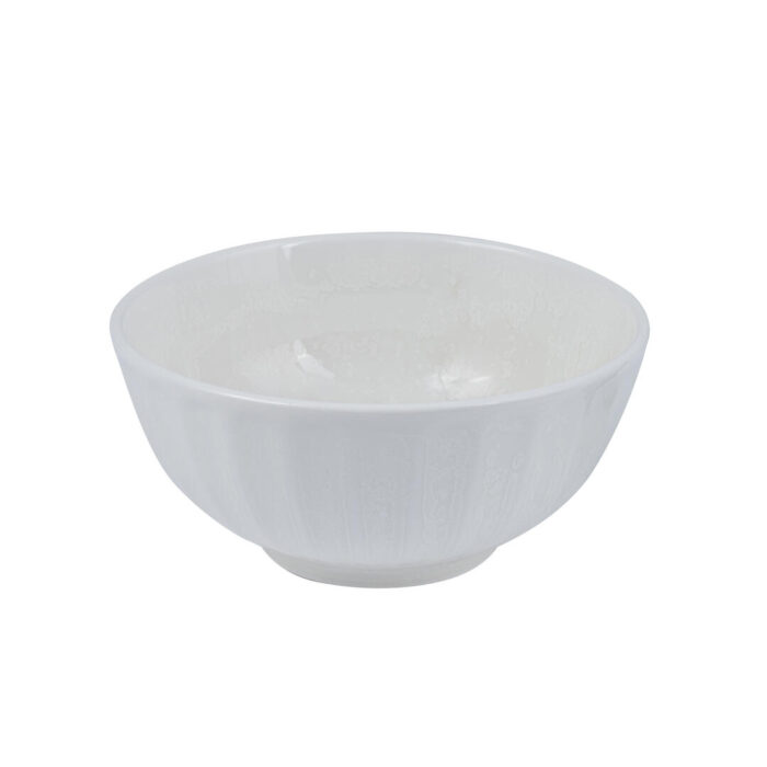 Moda Porcelain - Snow Scalloped Round Bowl