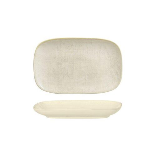 Luzerne Linen Reactive White Oblong Plate