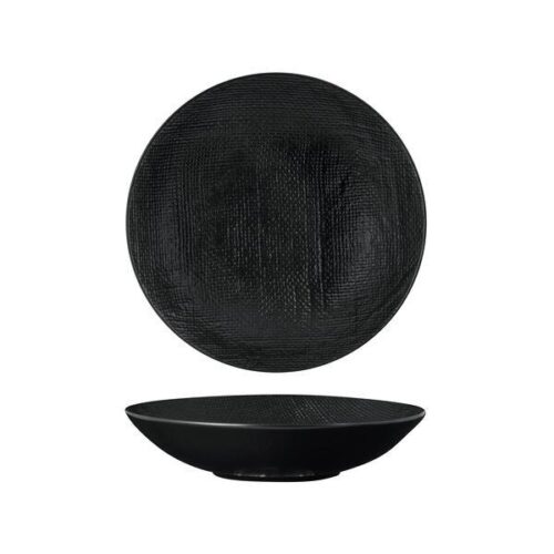 Luzerne Linen Black Round Share Bowl