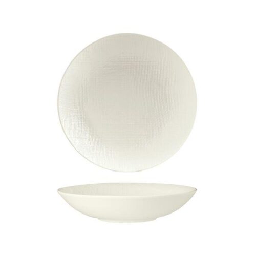 Luzerne Linen White Round Share Bowl