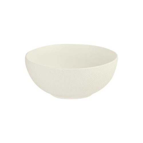 Luzerne Linen White Round Bowl