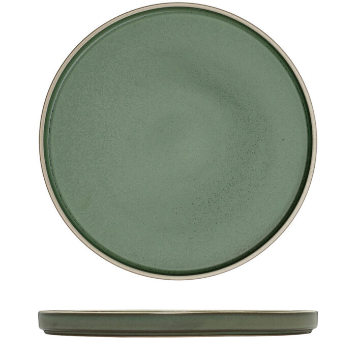 Mod Smokey Basil Round Stackable Plate