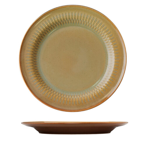 Cottage Cinnamon Round Rim Plate