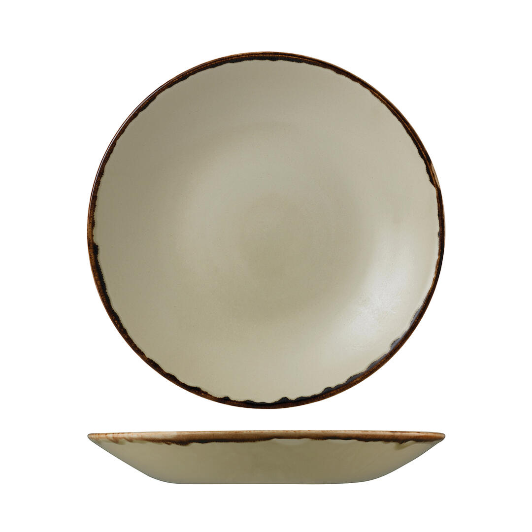 Harvest Linen - Round Deep Coupe Plate | Bars and More