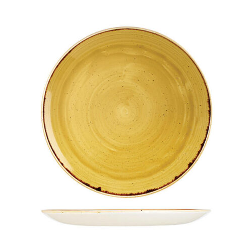 Mustard Seed Yellow Round Coupe Plate