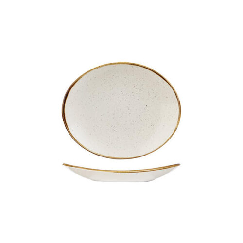 Barley White Oval Coupe Plate