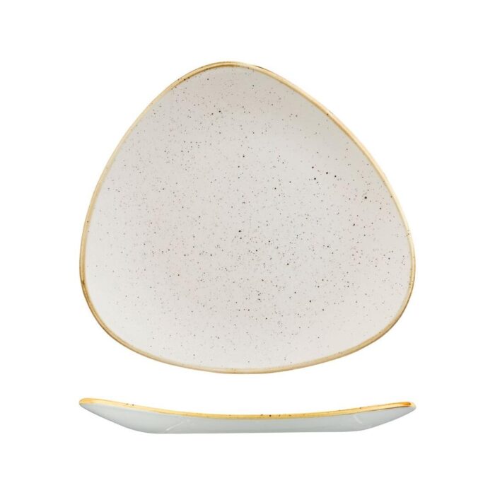 Barley White Triangular Plate