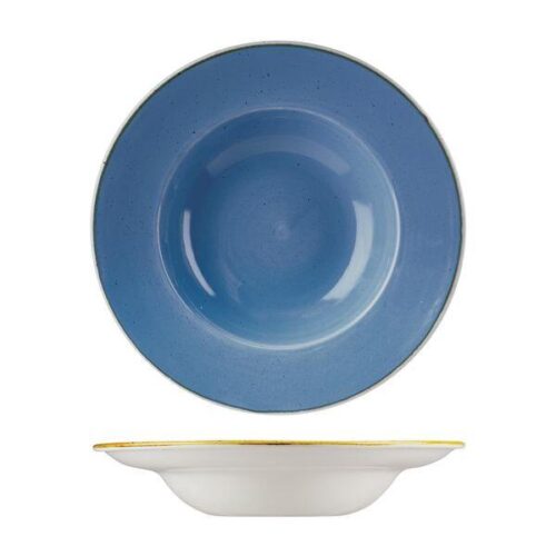 Cornflower Blue Soup / Pasta Bowl Wide Rim