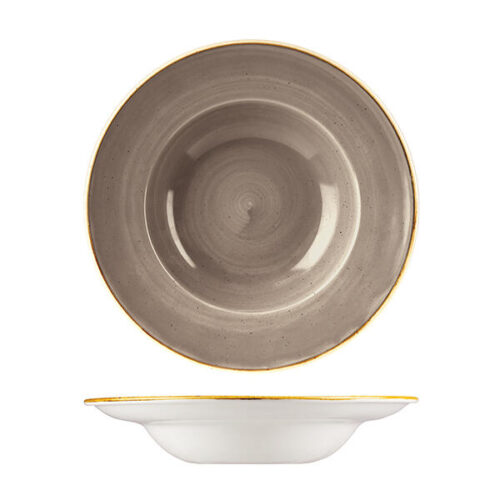 Peppercorn Grey Soup / Pasta Bowl Wide Rim