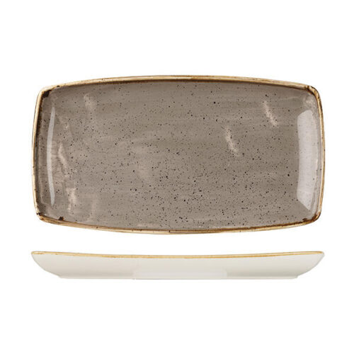 Peppercorn Grey Oblong Plate