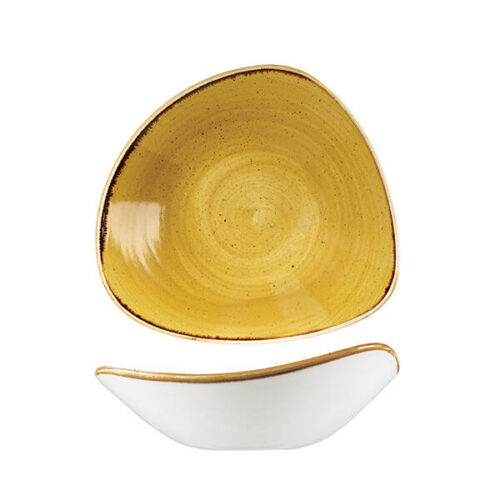 Mustard Seed Yellow Triangular Bowl