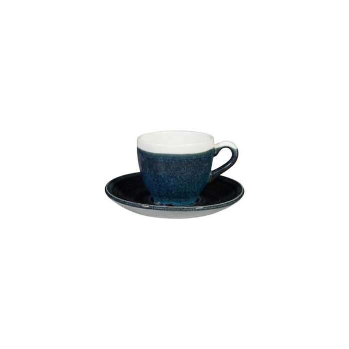 Churchill Monochrome Espresso Cup & Saucer - Sapphire Blue