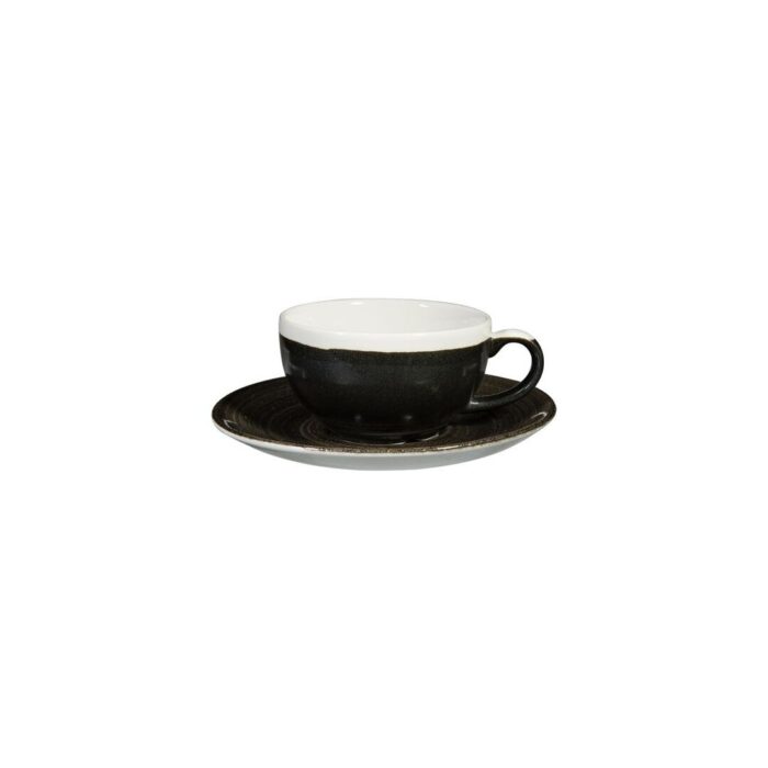 Monochrome Cappuccino Cup & Saucer