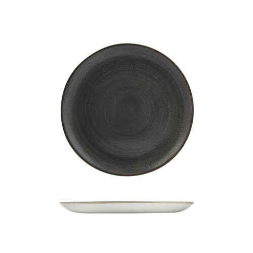 Raw Black Round Coupe Plate