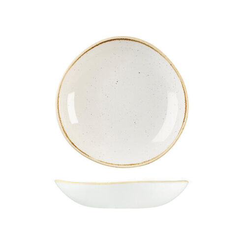 Barley White Trace Organic Round Bowl