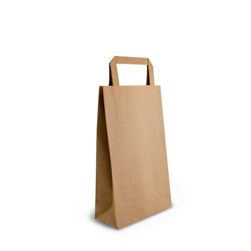 Heavy Duty Brown Kraft Flat Handle Bags