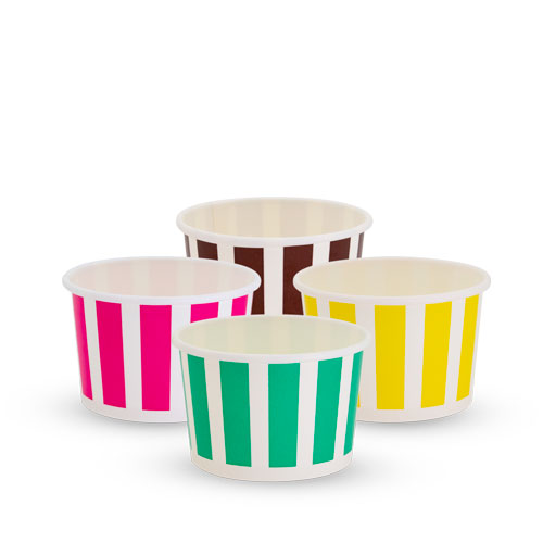 Candy Stripe Ice Cream Cups