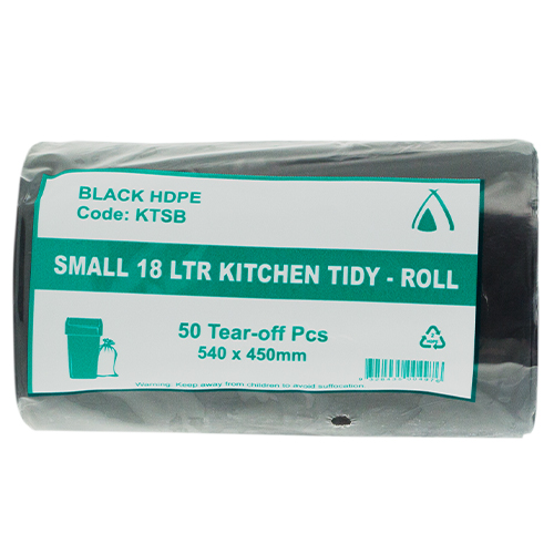 Black HDPE Office & Kitchen Tidy Liners