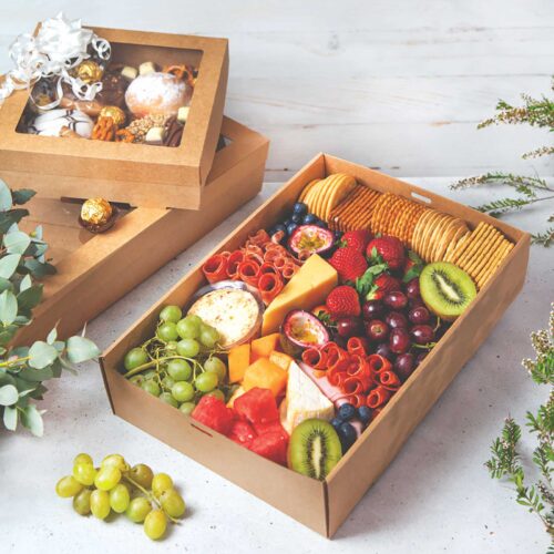 Brown Kraft Catering Boxes and Lids