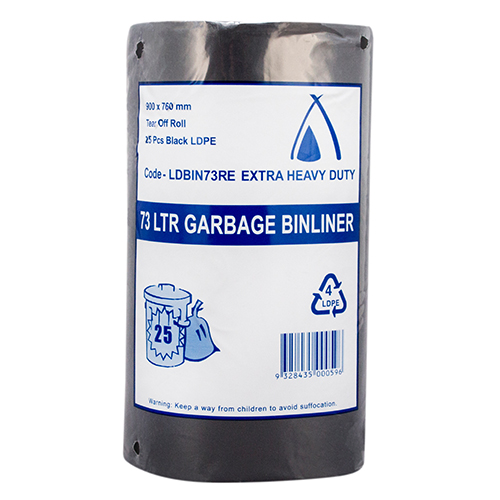 Black Ldpe Bin Liners Extra Heavy Duty Rolls Bars And More