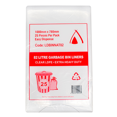 Natural LDPE Bin Liners - Extra Heavy Duty