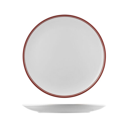 RAK Porcelain - Nano Cru Red Round Coupe Plate